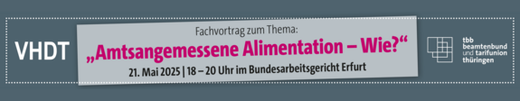 Fachvortrag: Amtsangemessene Alimentation – Wie?